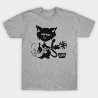 Black Cat Playing Guitar T-Shirt